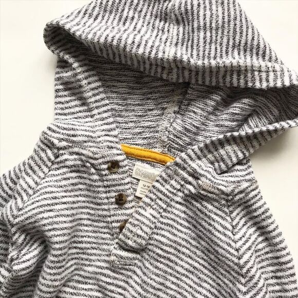 Gymboree stripe Henley hooded sweatshirt EUC 12-18m / jogger EUC 18-24m set - Picture 2 of 9